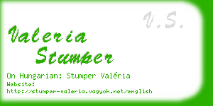 valeria stumper business card